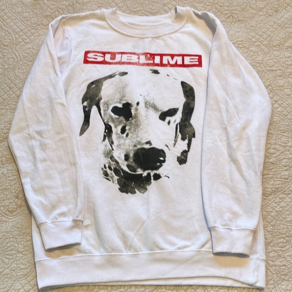 Sublime White Graphic Sweatshirt